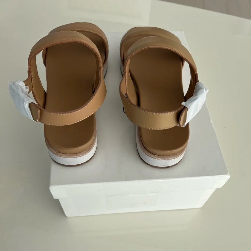 Quince Italian Leather Platform Sandal Size 7 - Picture 11 of 14